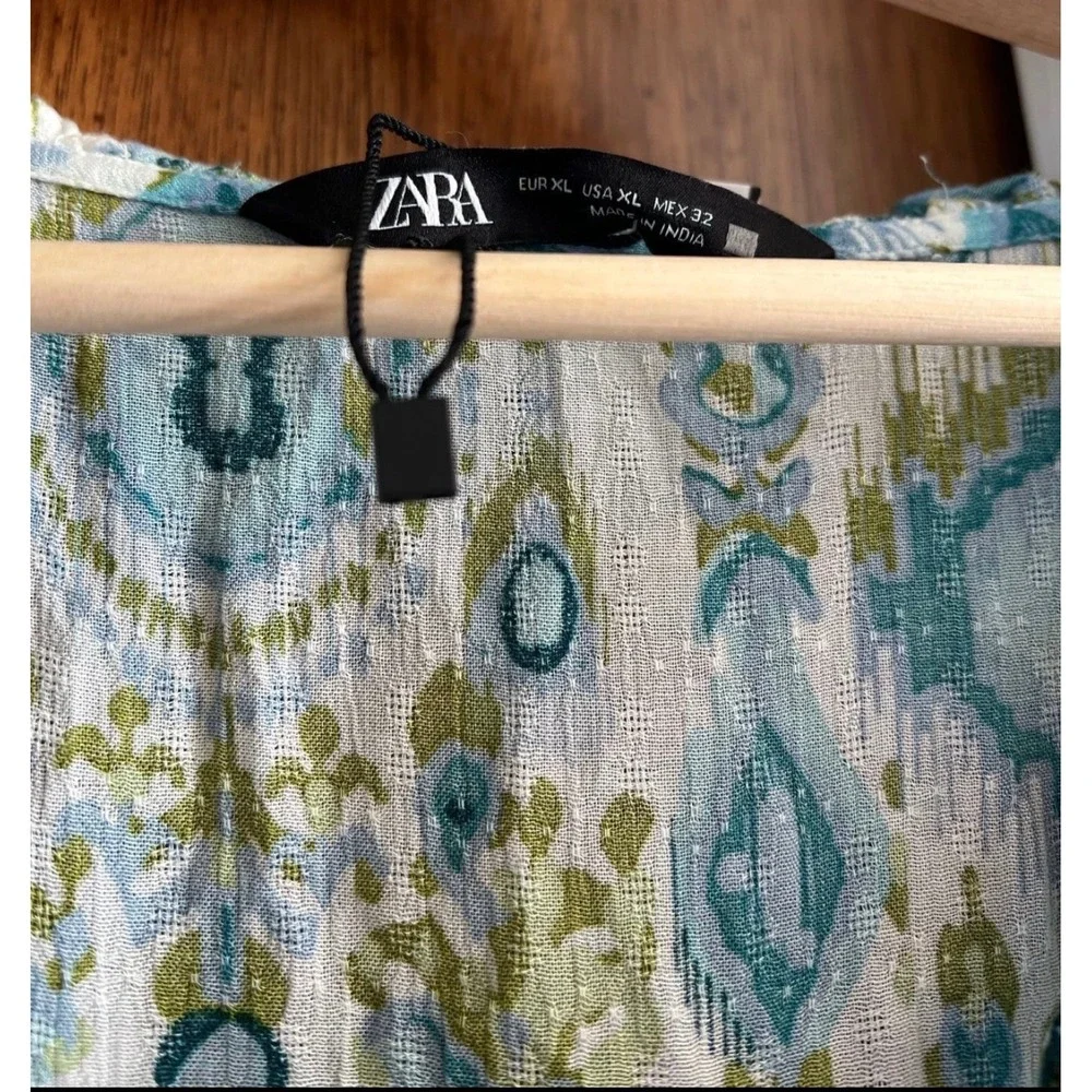 NWOT Zara Maxi Tiered‎ Flowy Dress Size XL - Picture 8 of 11